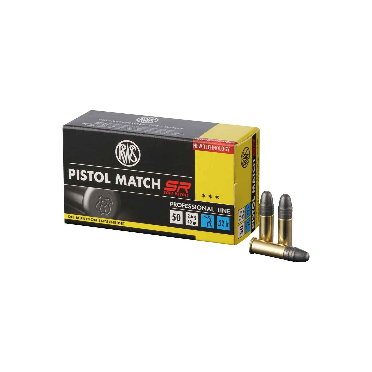 Kleinkalibermunition .22 lfB. Pistol Match SR  RWS