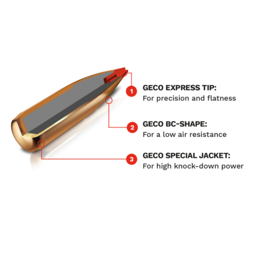 6,5x55 SE Express Tip 9,1g/140grs. Geco