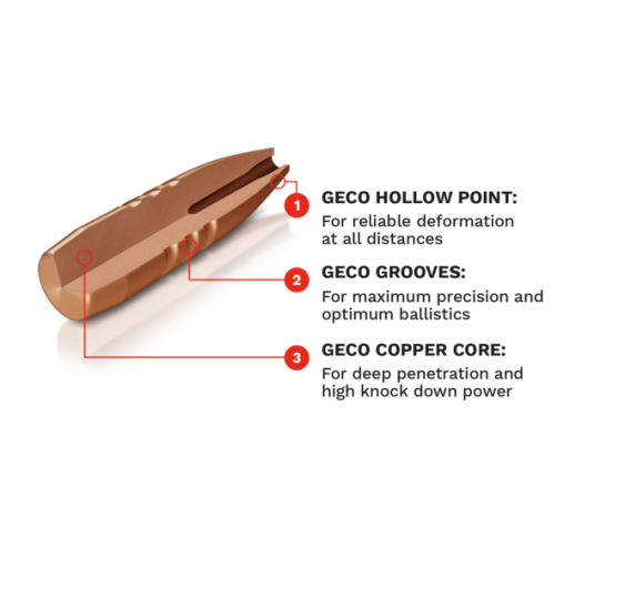 .300 Win. Mag. Geco Star 10,7g/165grs. Geco