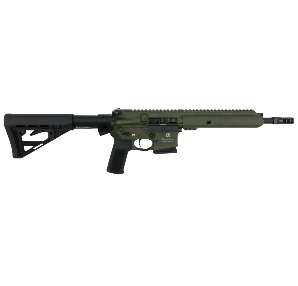 Schmeisser AR15 S4F Sport 10,5″ OD Green + FALKE LE QL Gen2 Reflexv...
