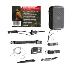 Notfallbox Survival Set – 10-teilig „Be prepared“