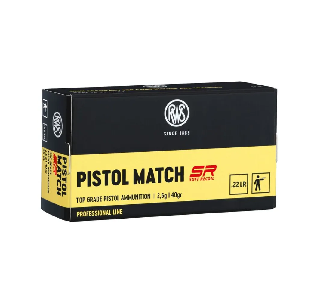 RWS .22 PISTOL MATCH SR 2,6g/40gr – präzise .22 LR