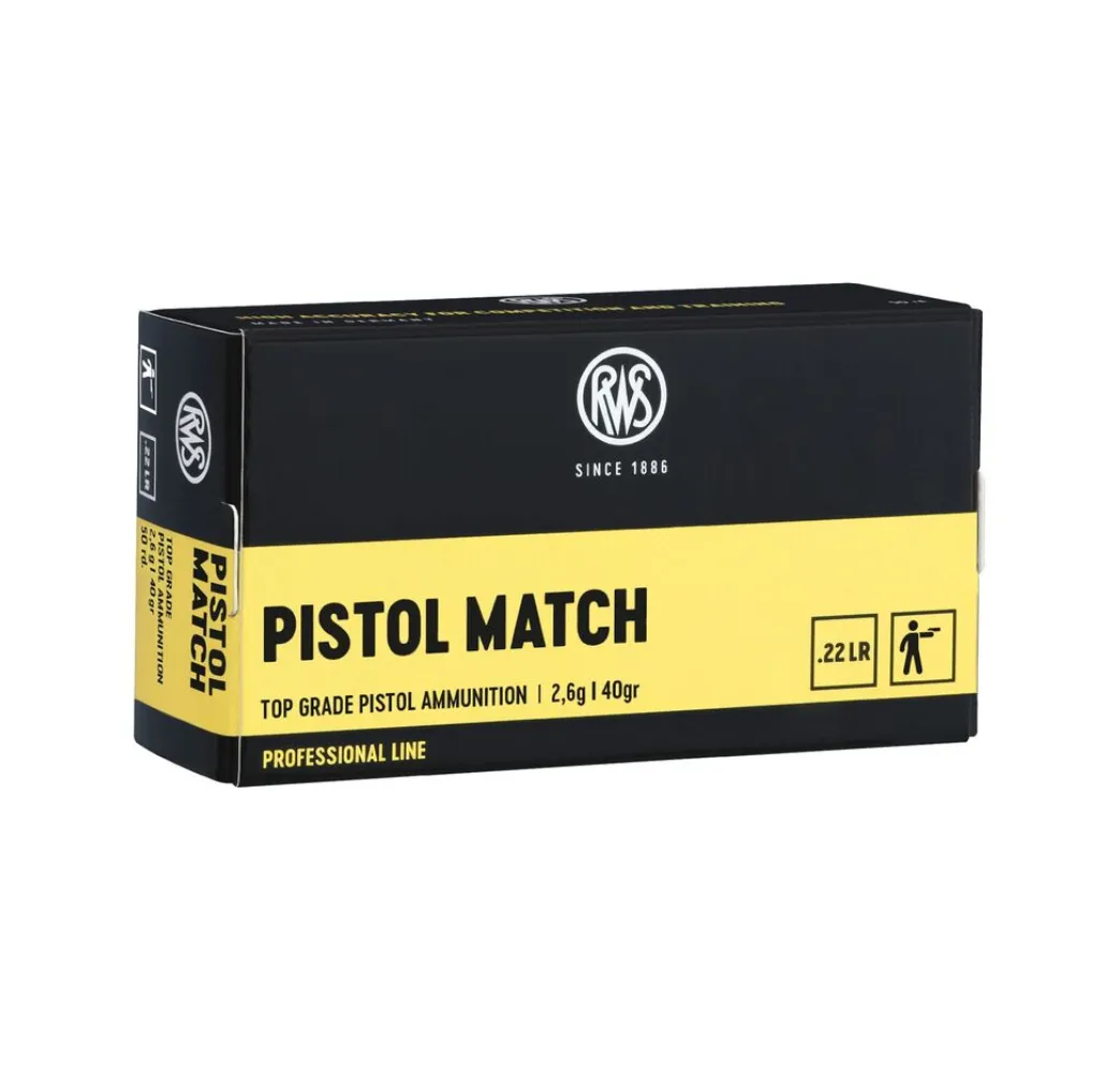 RWS .22 PISTOL MATCH 2,6g/40gr - Präzise .22 LR kaufen