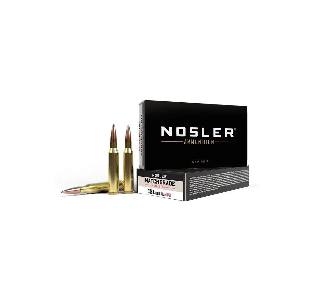 Nosler Match Grade .338 Lapua Mag. – 300grs HPBT Munition