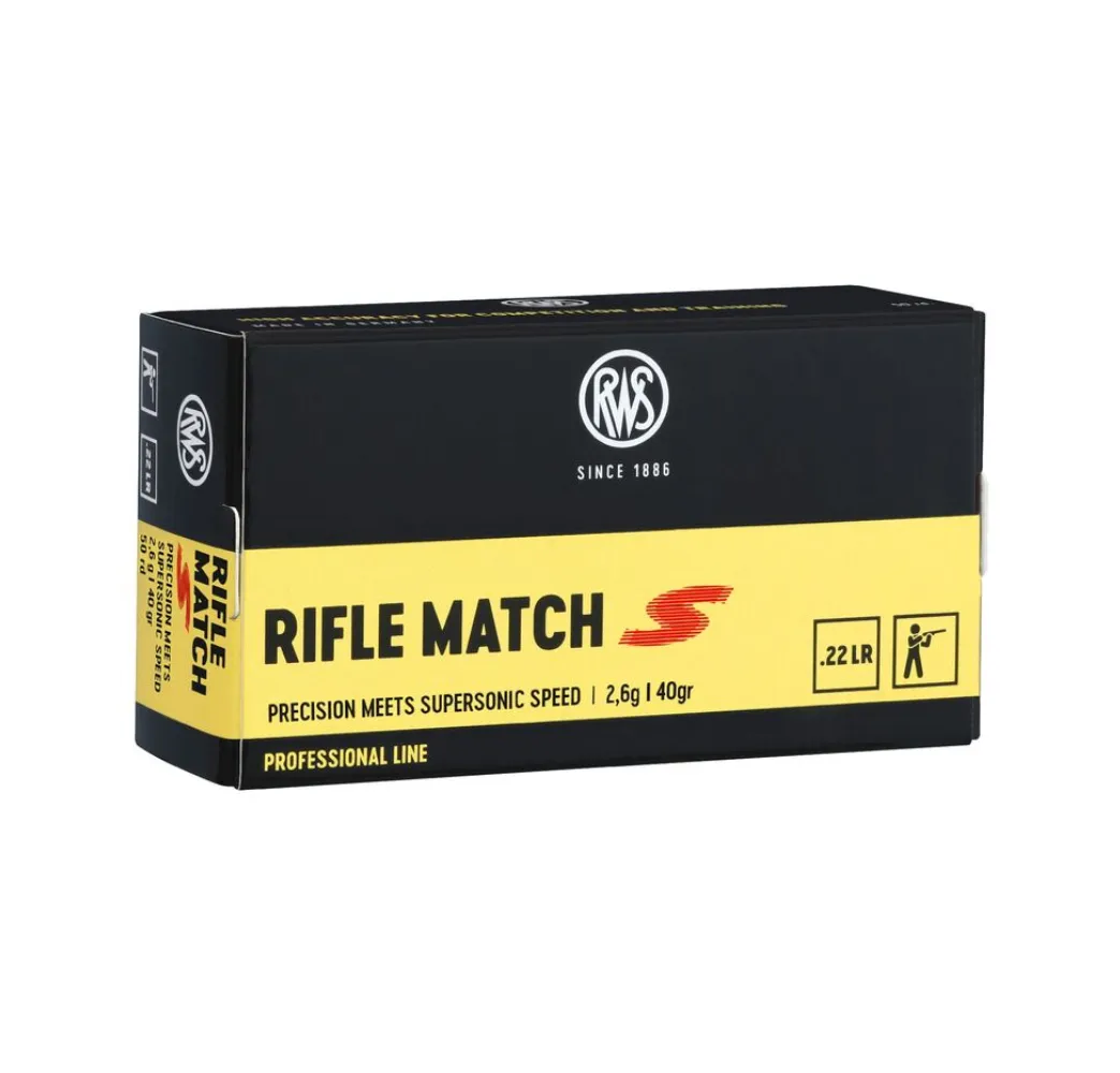 RWS .22 Rifle Match S 2,6g/40gr – Matchmunition