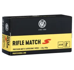 RWS .22 Rifle Match S 2,6g/40gr – Matchmunition