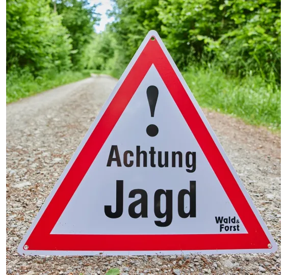 Warnschild Achtung Jagd – 3er-Pack Wald & Forst