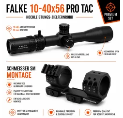 FALKE 10-40x56 + SM Montage | Präzision Komplettset