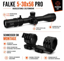 FALKE 5–30×56 Pro + SM Montage | Präzisions-Bundle