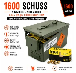 1600 Schuss 9 mm Luger Vollmantel in Natokiste kaufen