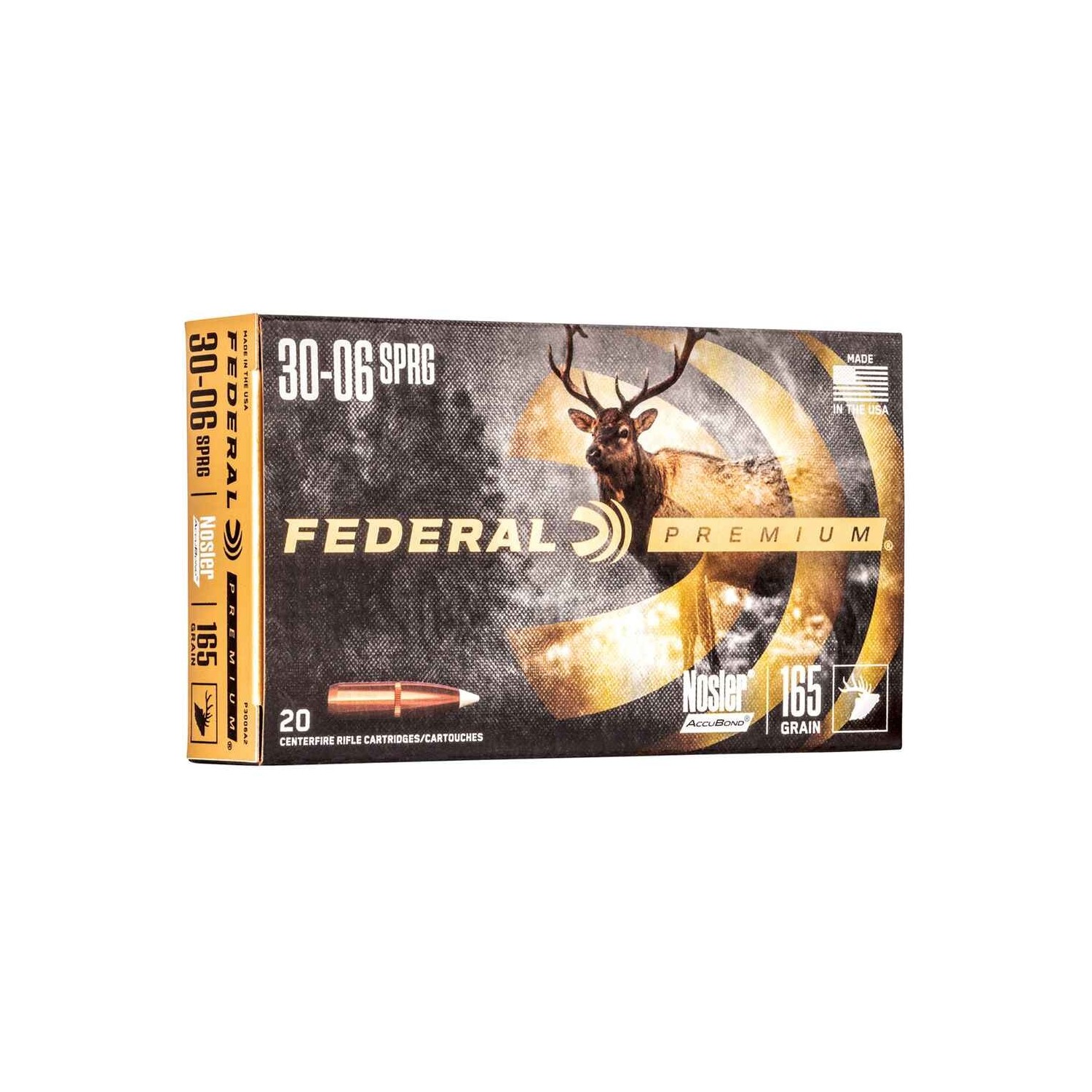 .30-06 Spr. Premium Nosler Accubond 165 grs. Federal Ammunition