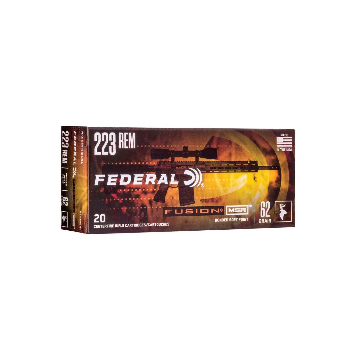 Büchsenmunition .223 Rem. Fusion MSR 62 grs. Federal Ammunition