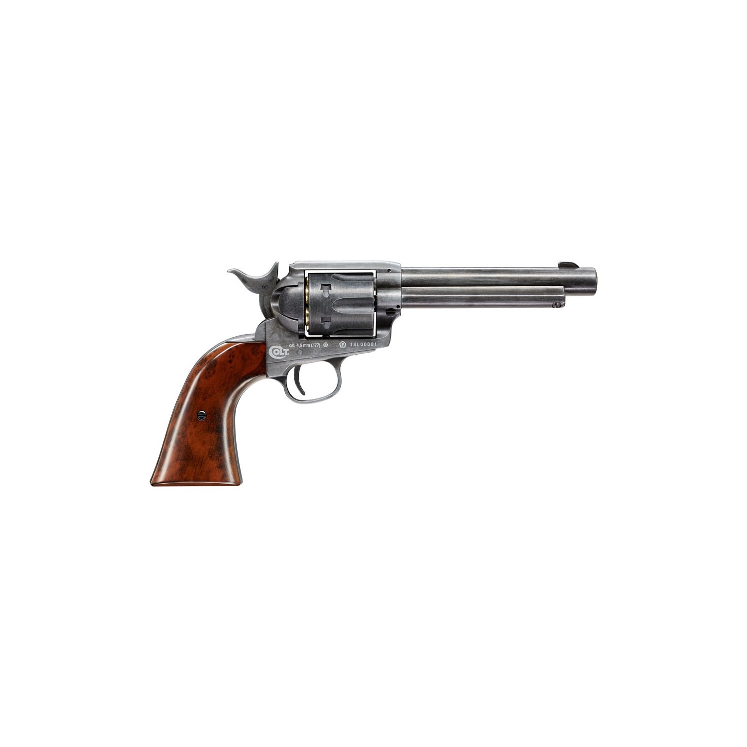 Colt CO2 Revolver Army 45 Rundkugel antik finish seite 2