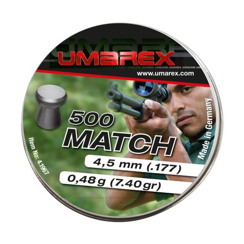 Umarex 4,5mm Diabolo Match Flachkopf 0,48g - 2500 Stück