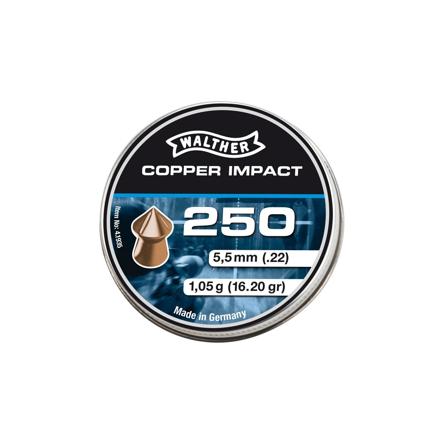 Walther 5,5mm Diabolo Copper Impact 1,04g – 1250 Stück
