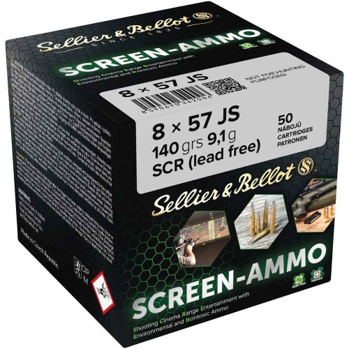 8x57 IS Screen-Ammo SCR Zink 9,0g/140grs. Sellier & Bellot