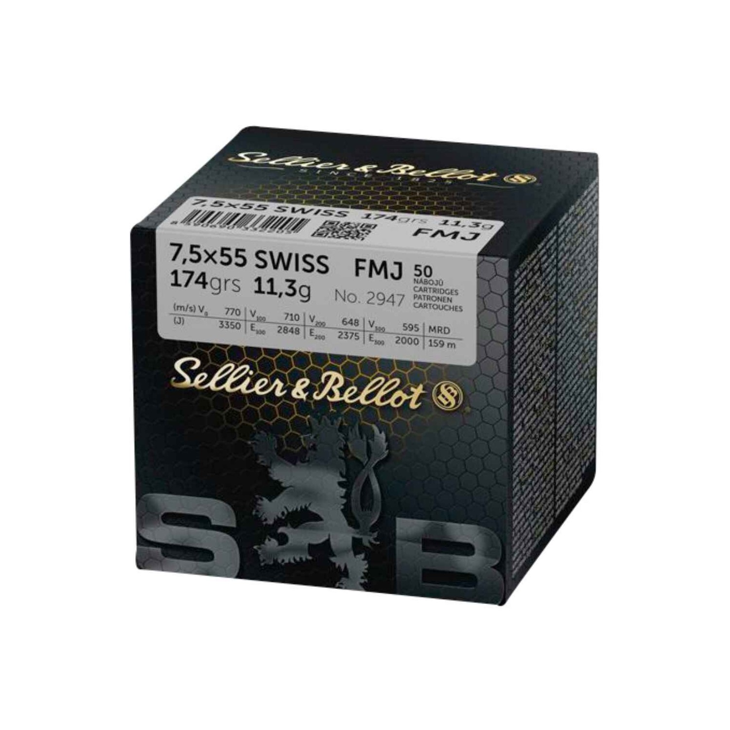 Sellier & Bellot
7,5x55 Vollmantel 11,3g/174grs.