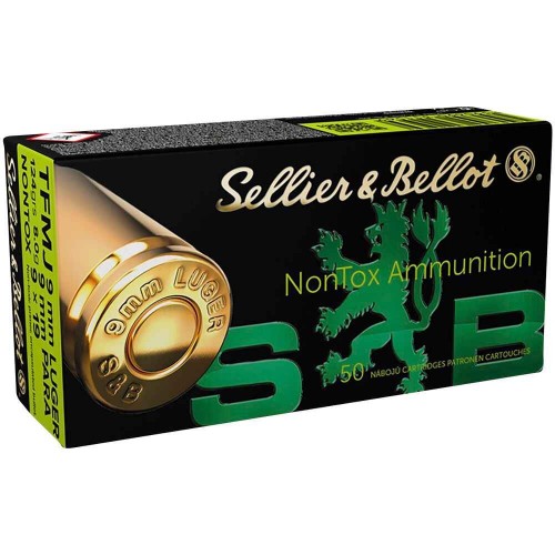 9 mm Luger TFMJ NonTox 8,0g/124grs. Sellier & Bellot