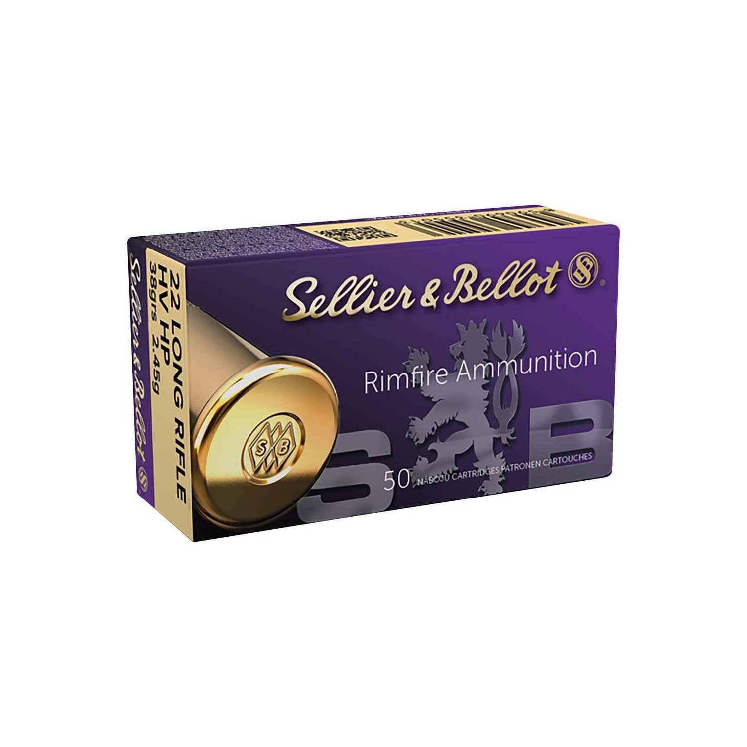 Sellier & Bellot
.22 lr High Velocitiy HP 2,45g/38grs