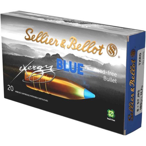8x57 IRS tipped eXergy blue 11,7g/180grs. Sellier & Bellot