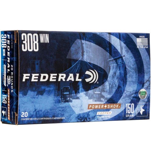 .308 Win. Federal Power Shok Copper HP 9,7g/150grs. Federal Ammunition