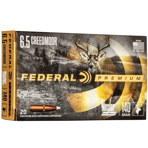 6,5 Creedmoor Premium Nosler Accubond 9,1g/140grs. Federal Ammunition