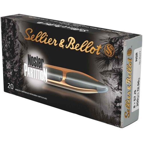 8x57 IS Nosler Partition 13,0g/200grs. Sellier & Bellot