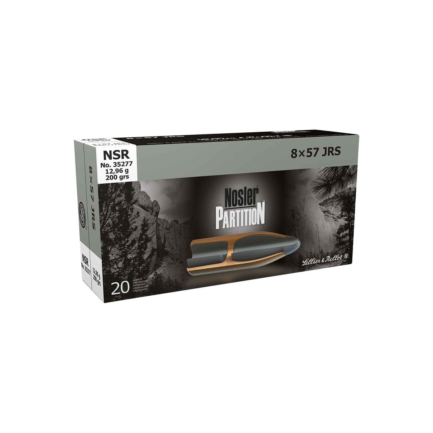 8x57 IRS Nosler Partition 13,0g/200grs. Sellier & Bellot
