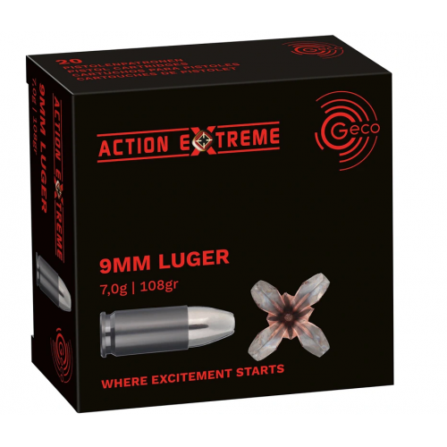 9 mm Luger Action Extreme 7,0g/108grs. Geco
