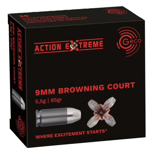 9 mm Br. Kurz Hohlspitz Action Extreme 5,5g/85grs. Geco