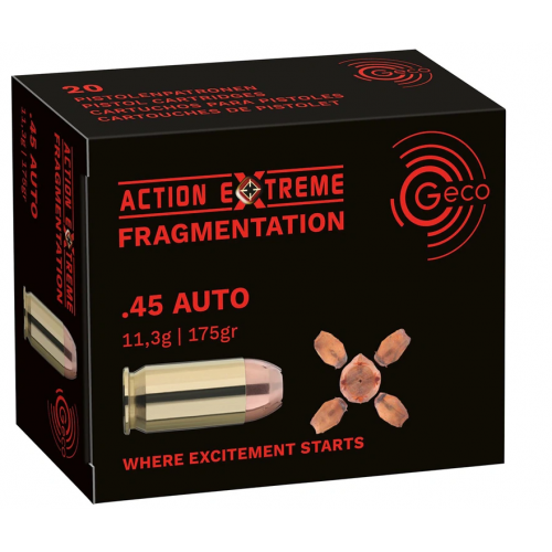 .45 ACP Action Extreme Fragmentation 11,3g/175grs. Geco
