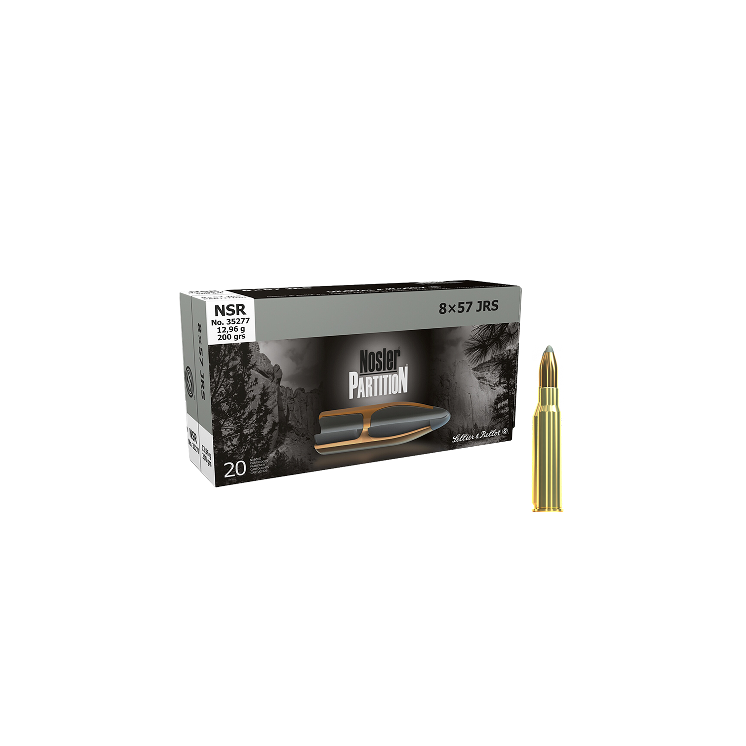 8x57 IRS Nosler Partition 13,0g/200grs. Sellier & Bellot 2