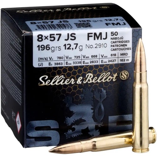 8x57 IS Vollmantel 12,7g/196grs. Sellier & Bellot