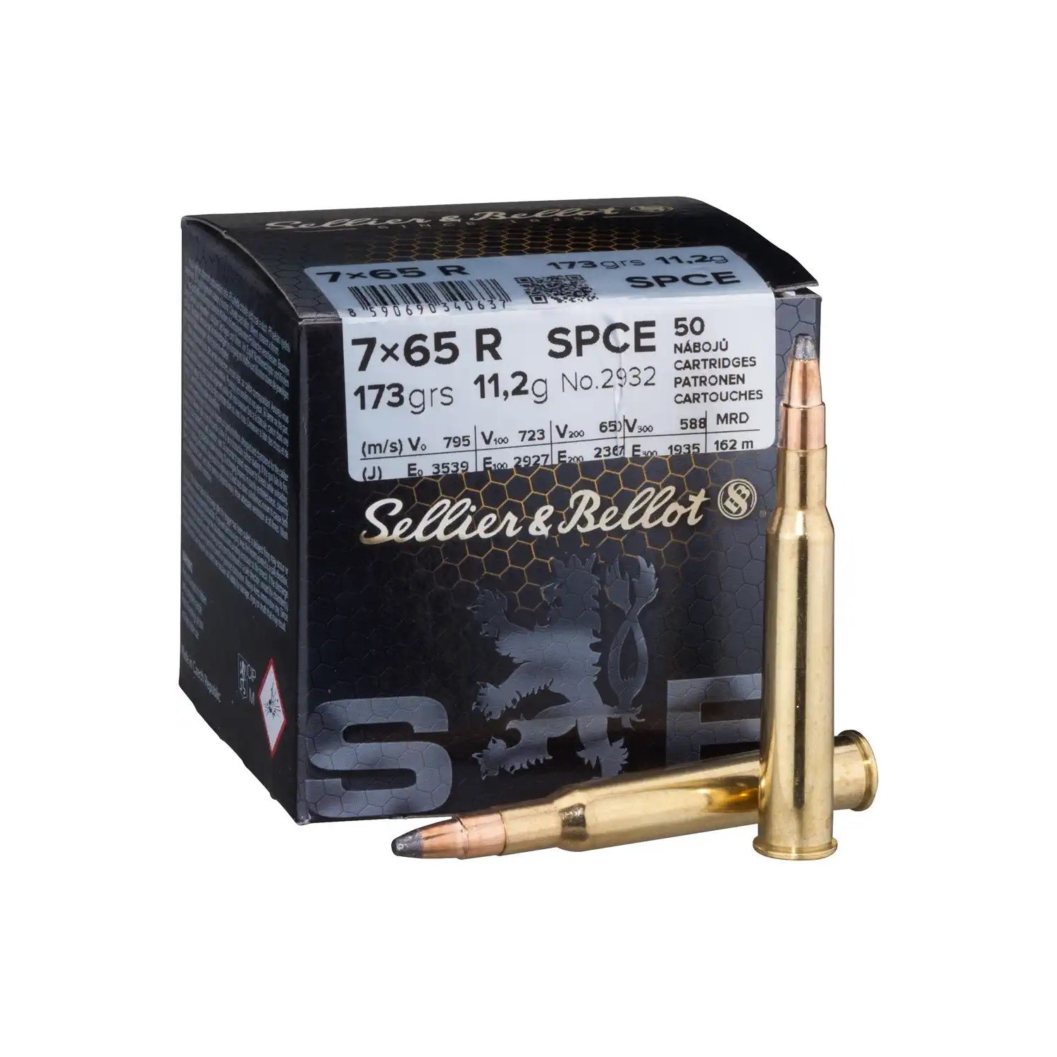 7x65 R Teilmantel CE 11,2g/173grs. Sellier & Bellot 2