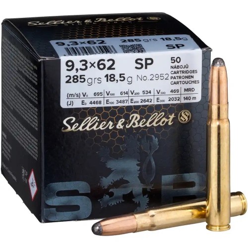 9,3x62 Teilmantel 18,5g/285grs. Sellier & Bellot