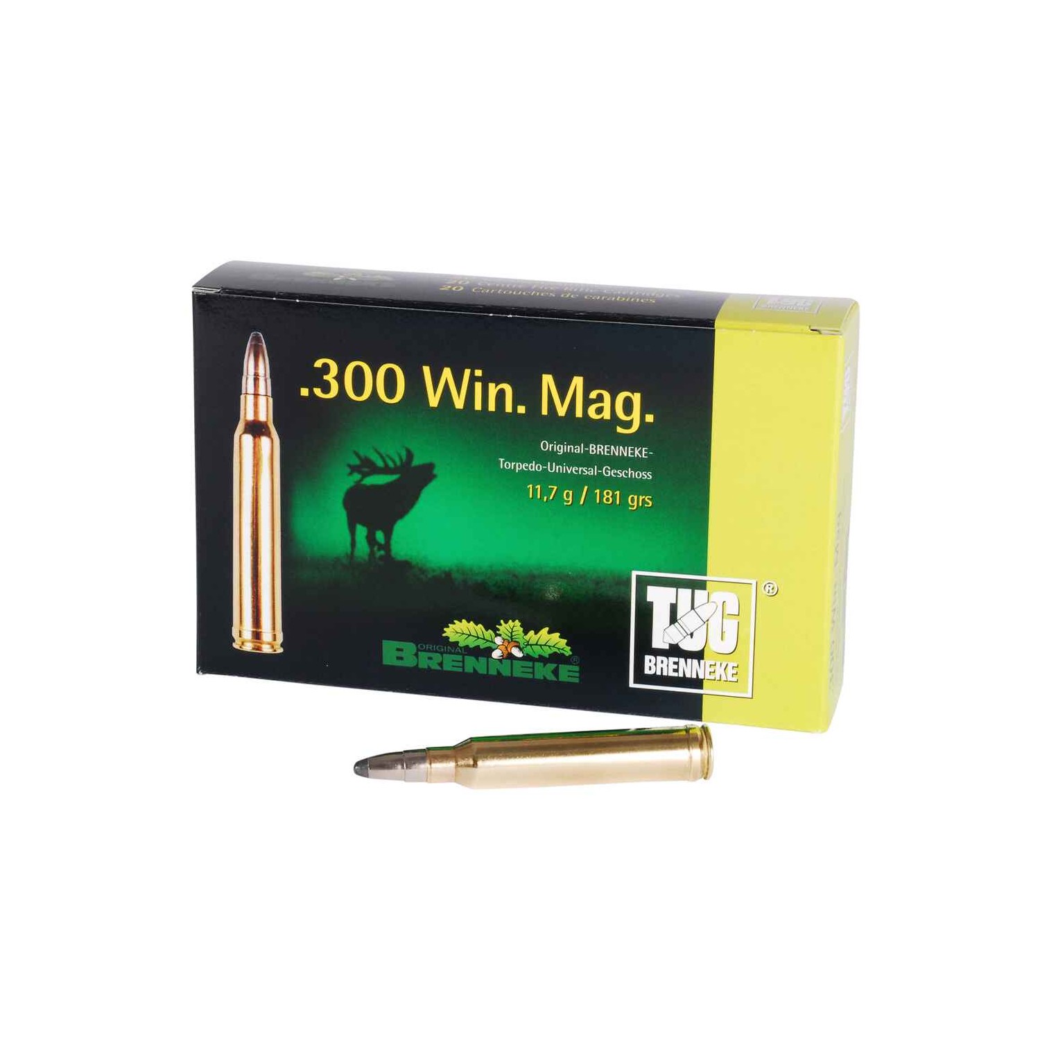 Büchsenmunition .300 Win. Mag, TUG 181 grs. Brenneke