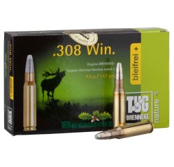 Büchsenmunition .308 Win.TUG nature+ 147 grs. Brenneke