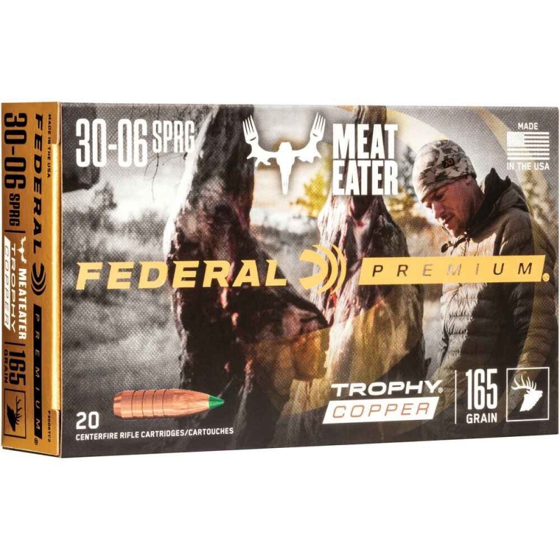 .30-06 Spr. Trophy Copper bleifrei 10,7g/165grs. Federal Ammunition...