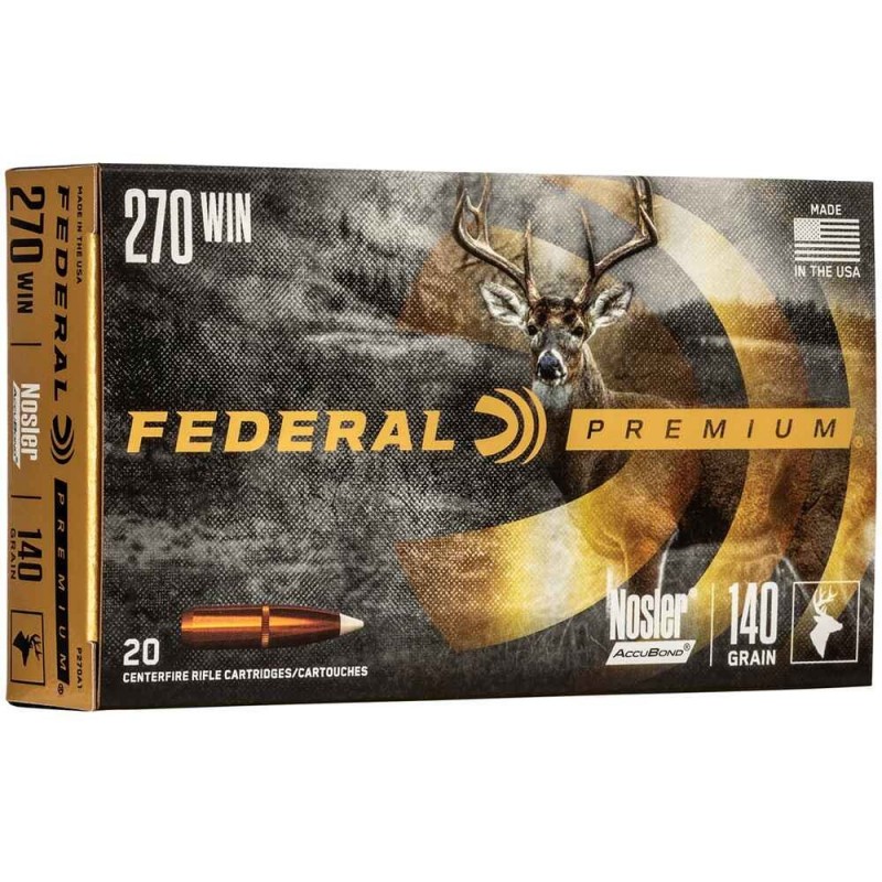 .270 Win. Premium Nosler Accubond 140 grs. Federal Ammunition kaufen