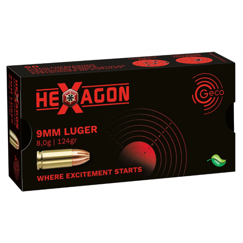 9 mm Luger Hexagon SX 8,0g/124grs. Geco kaufen