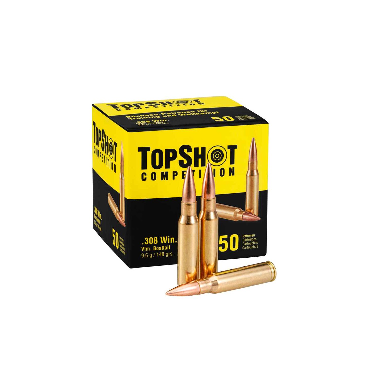 .308 Win. FMJ 148grs. 50St., TOPSHOT Competition