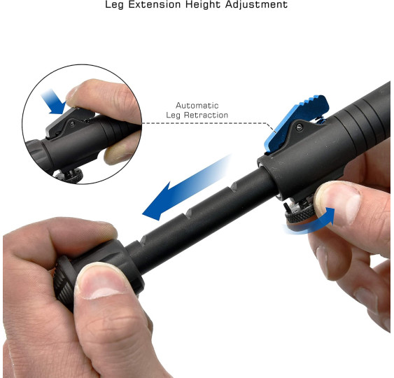 Over Bore Bipod | 7"-11" Center Height | Picatinny